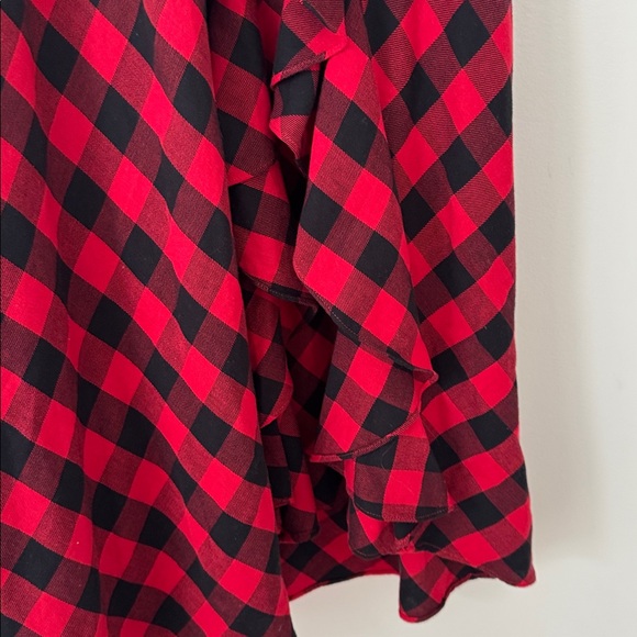 Lauren Ralph Lauren Black Red Plaid Buffalo Check Skirt Size 2 - Picture 2 of 8